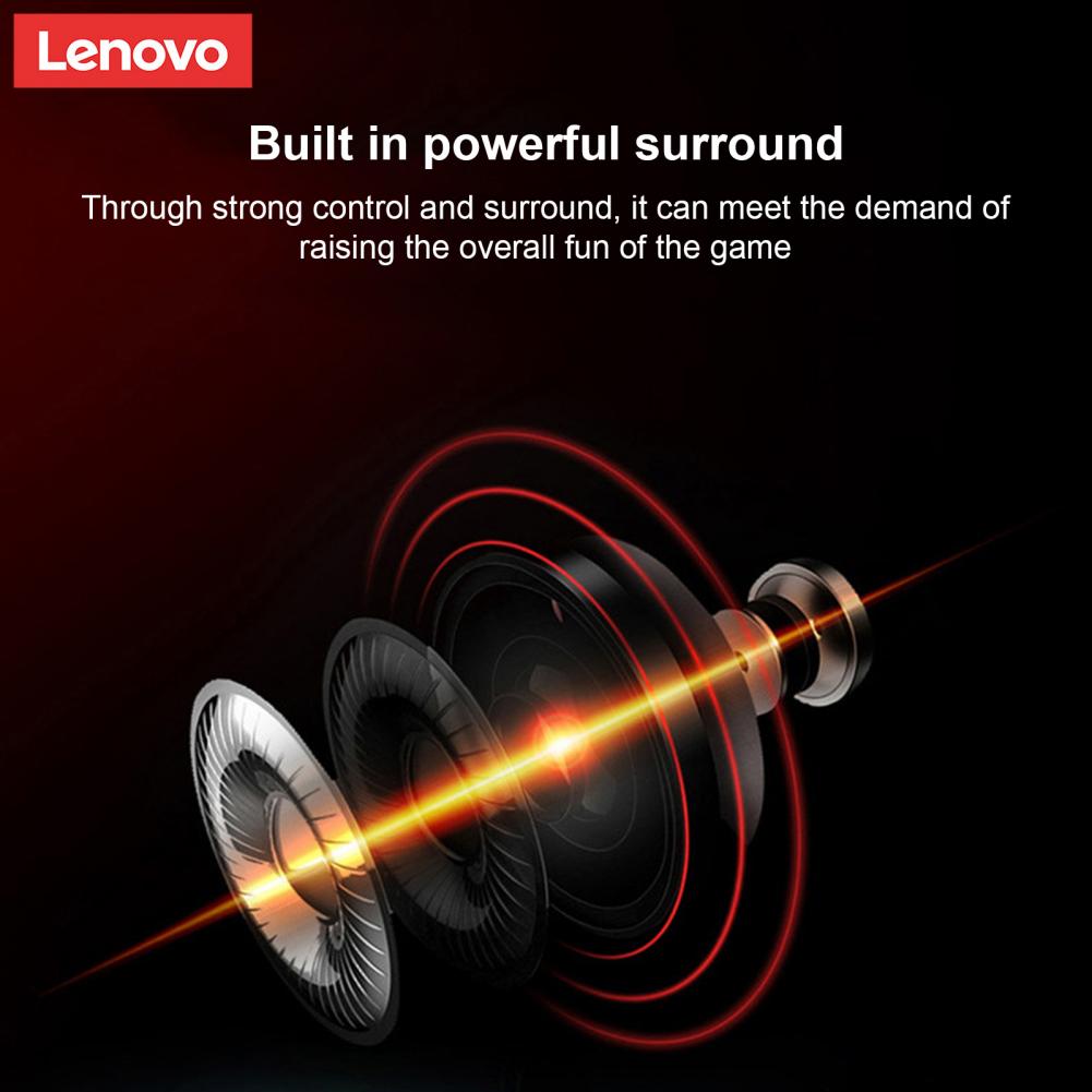 Lenovo Hu85 Gaming Headphone Wired USB Cool Noise Reduction Effect Lighting ABS Over-Ear Headphone HiFi Surround Cool Lighting 18 Hca0d13c7a03c48a881422426a692e30db