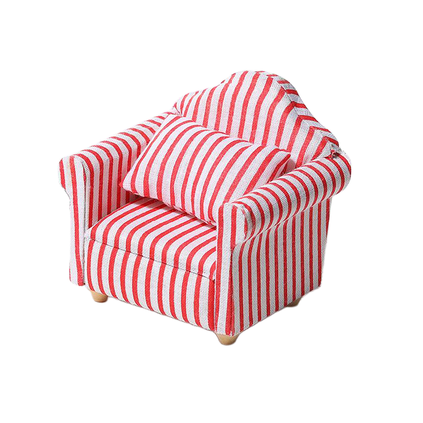 Modern 1:12 Dollhouse Sofa Armchair Furniture with Cushion Accessories Xmas