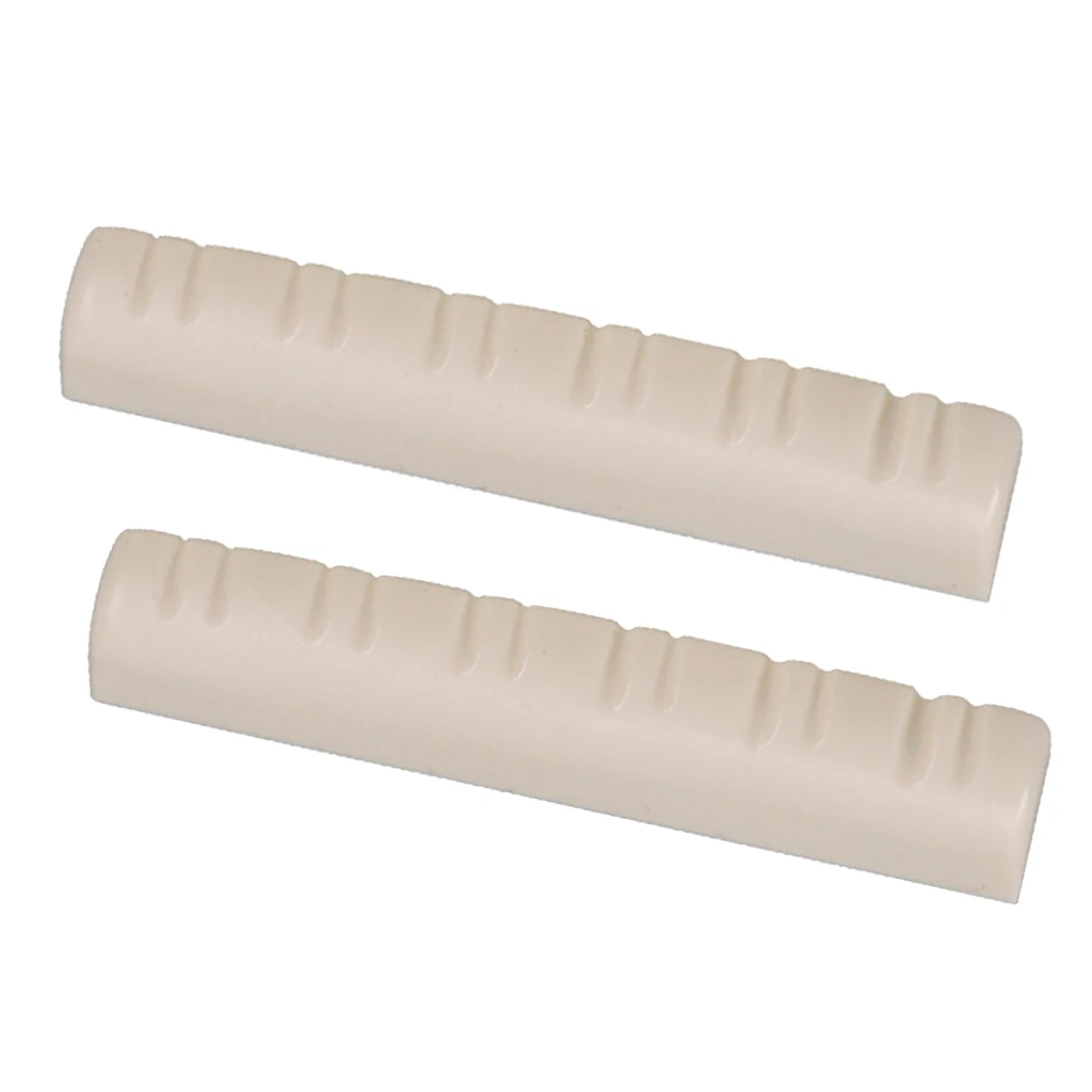 2x Curved Slotted Nut 12 String Guitar Instrument Replacements Beige Color