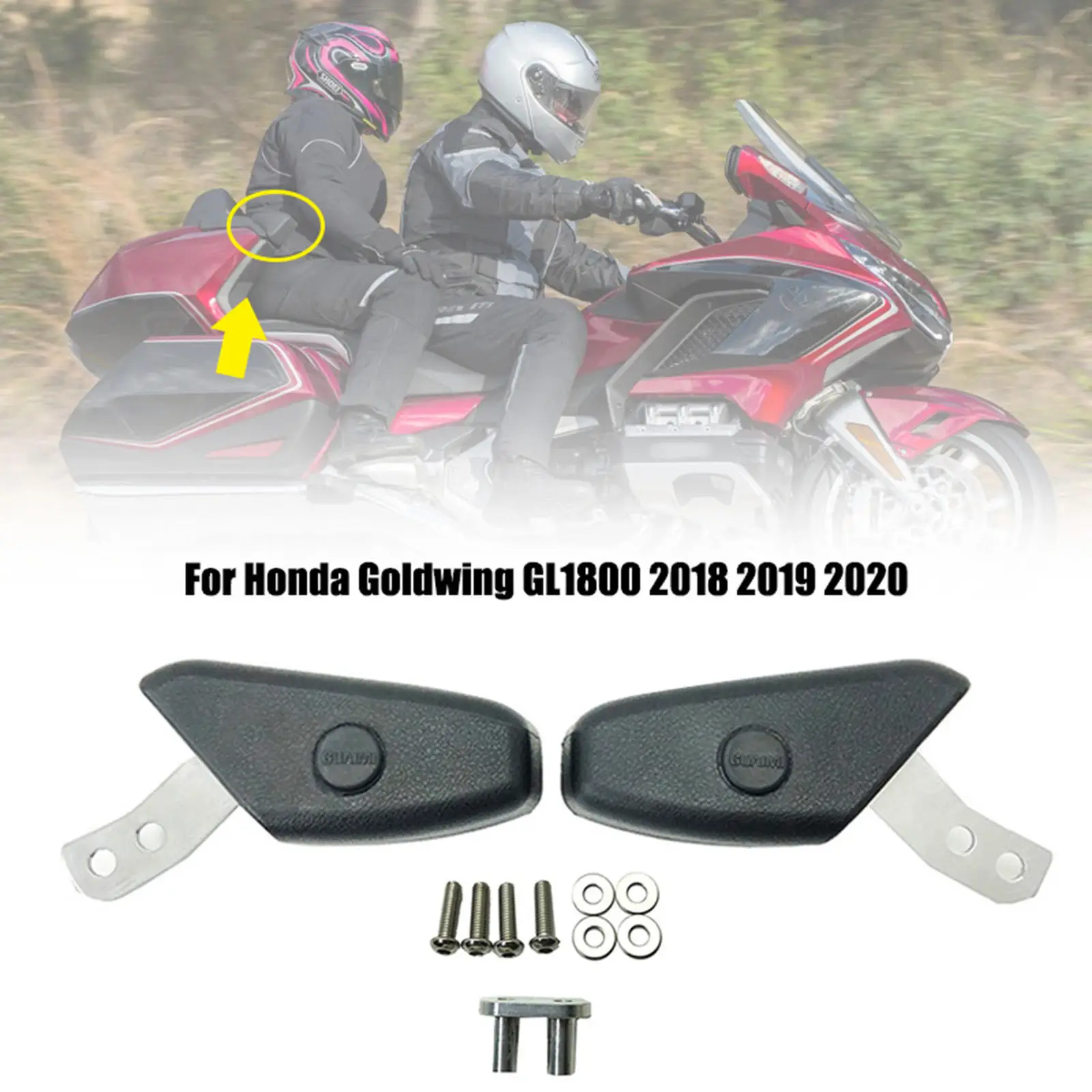 Motorcycle Rear Passenger Armrest Left&Right Accessories for HONDA Goldwing 1800 GL1800 F6C 2018 2019 2020 Models