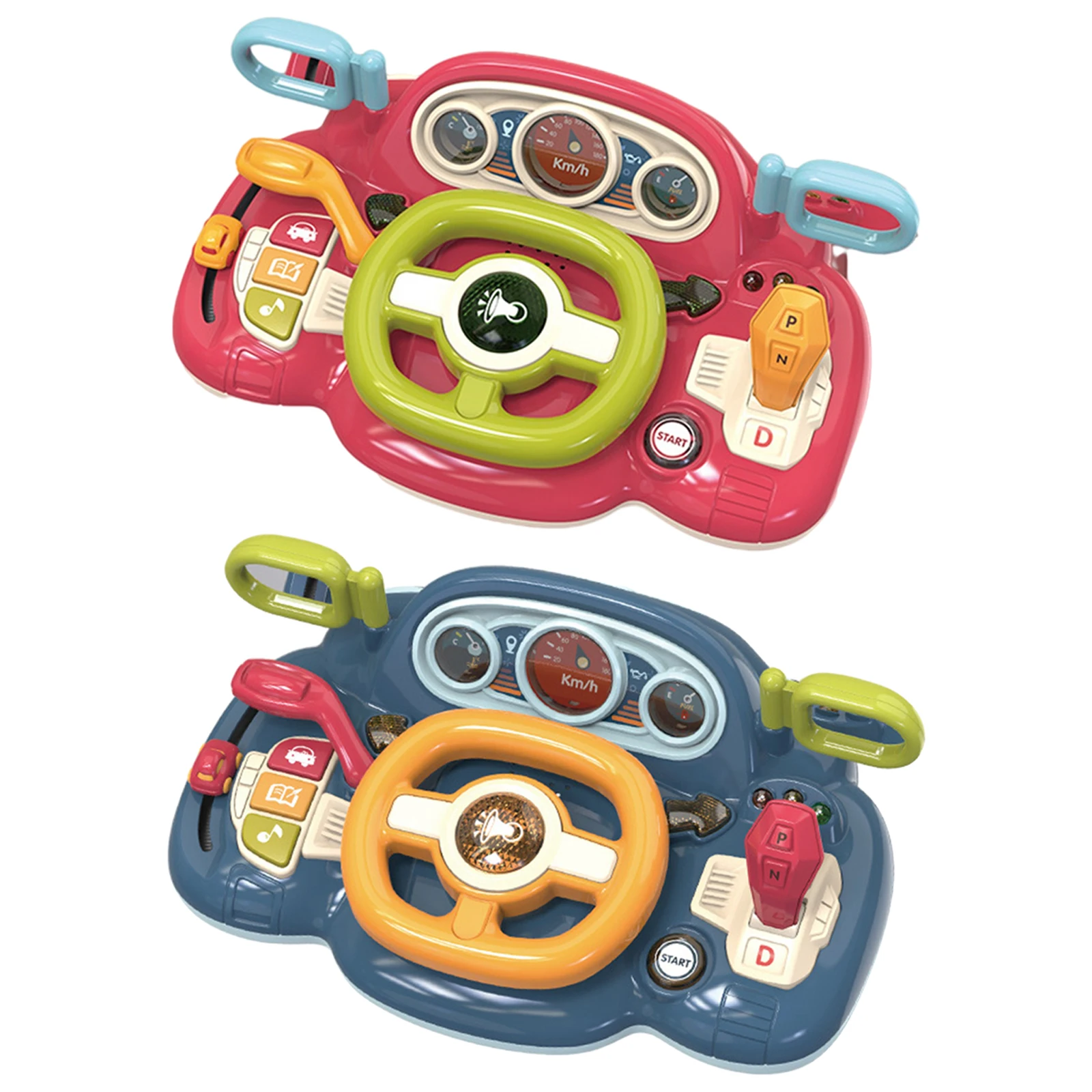 Kids Steering Wheel Toy, Driver Toy with Music and Light Learning Toys Educational Gift for Toddlers