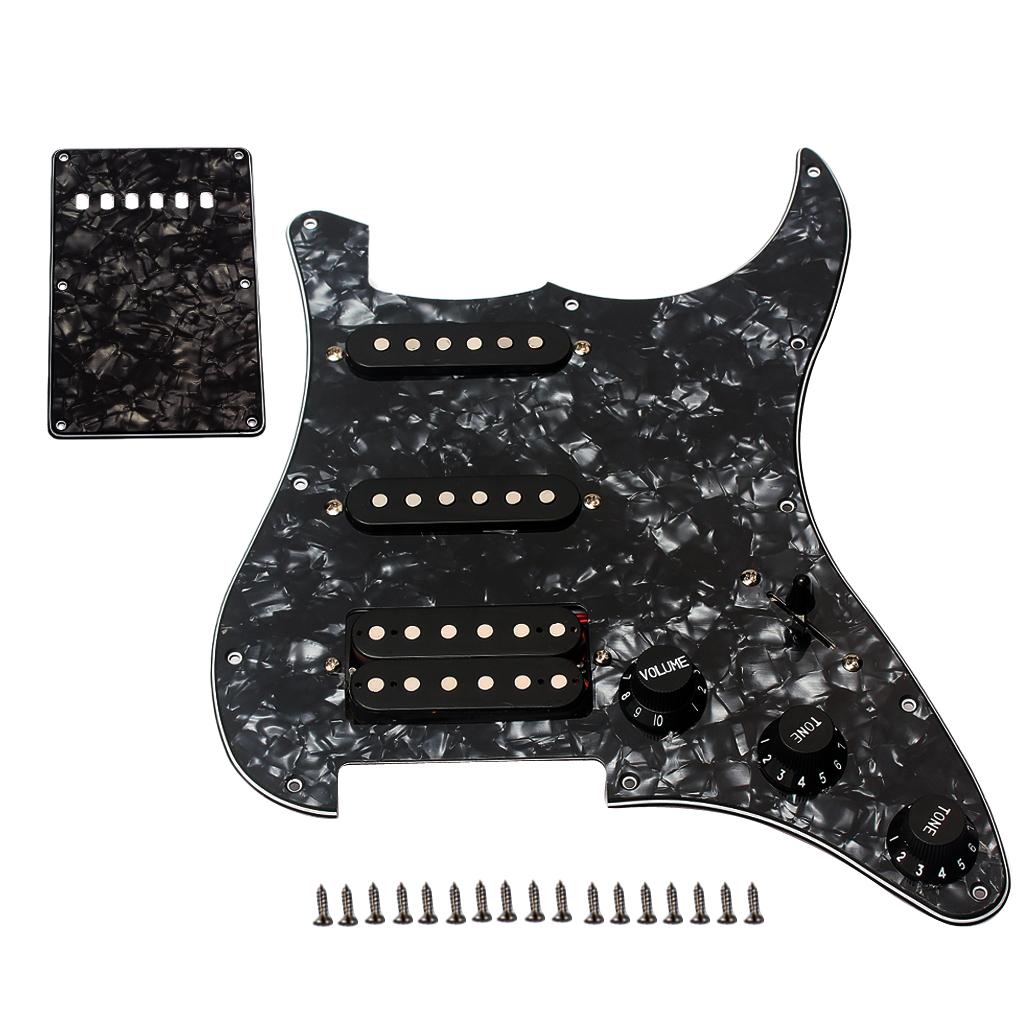 SSH 3 Ply Prewired Guitar Pickguard Set with Single Coil and Humbucker Pickups