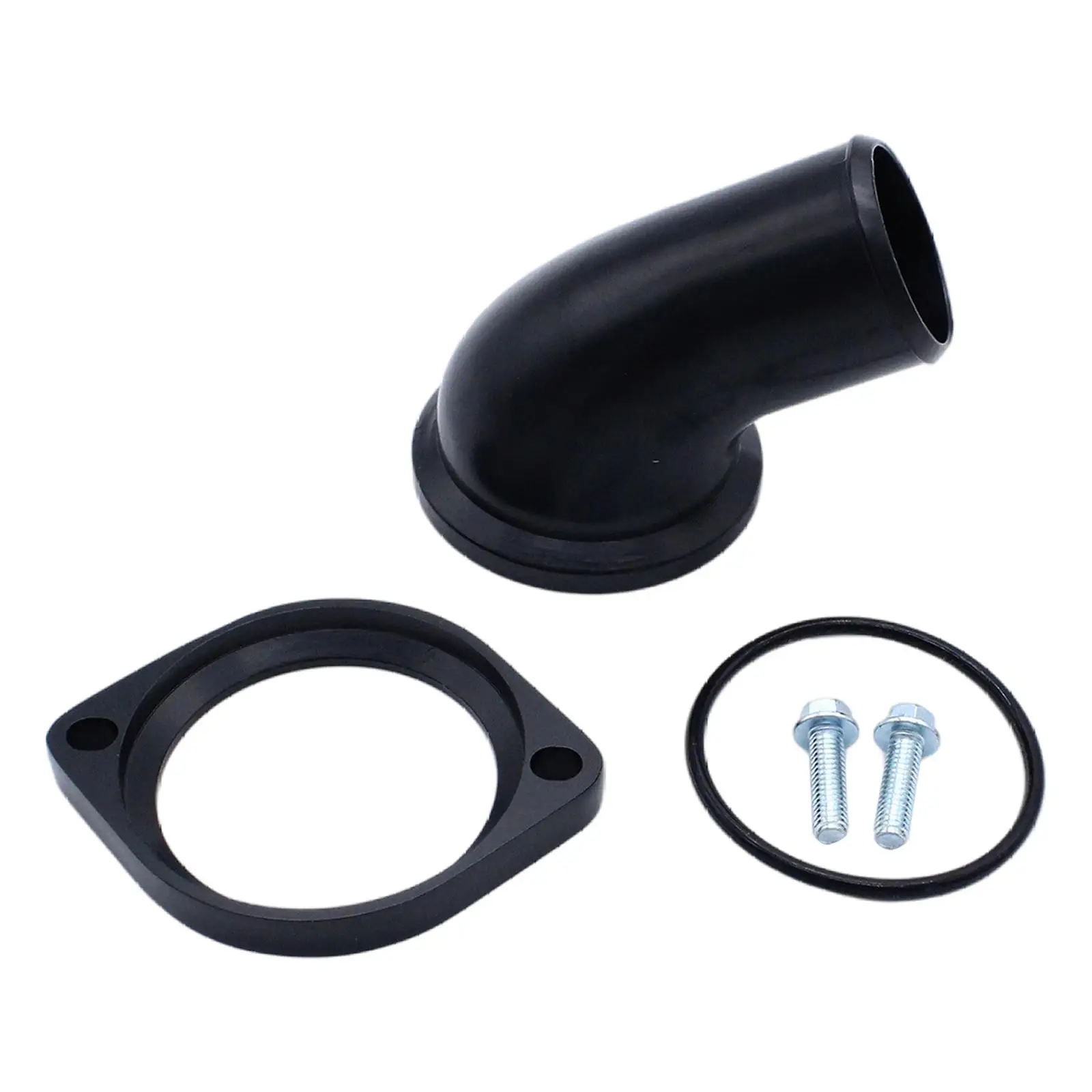 Water Neck Thermostat Housing Black 45 Degree Swivel Fit for LS1 LS2 6.0 L ACC Easy to Install