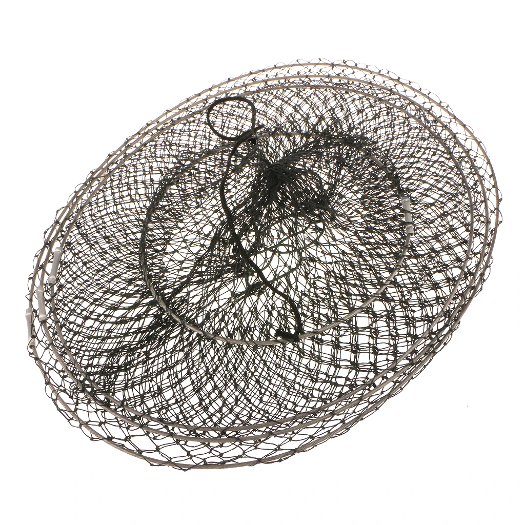 Foldable  Fish Crawdad Shrimps Crayfish Trap Keep Net Cage Fishing Gear