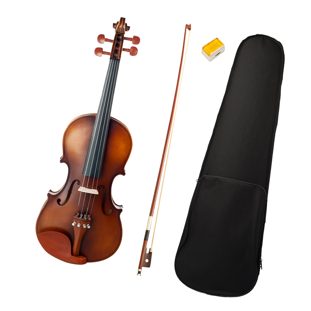 Acoustic Violin 4/4 Full Size Fiddle with Bow Hard Case Rosin Jujube Wood
