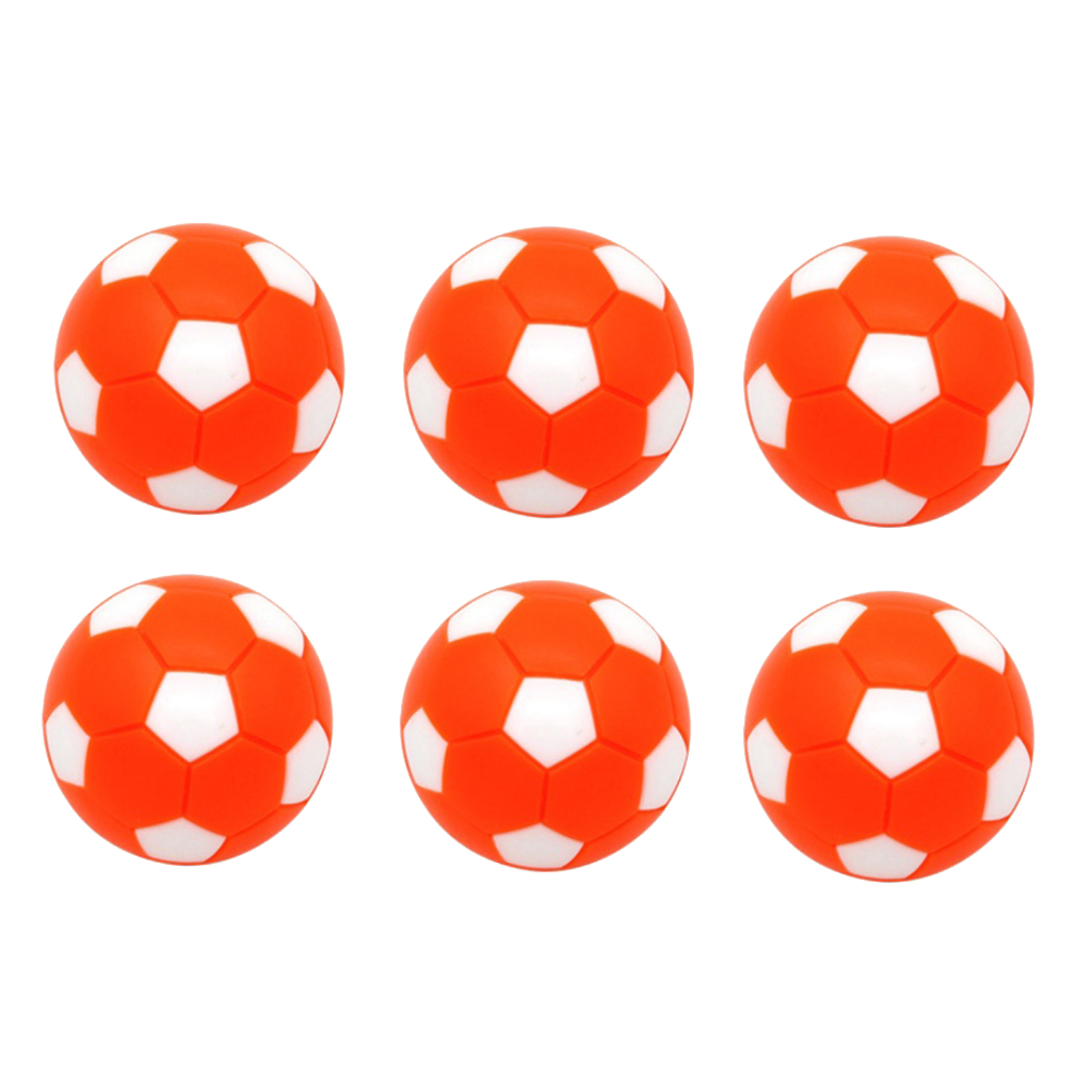 Table Soccer Foosballs Replacement Mini Soccer Balls (6 Pack) - Durable & Long Lasting - 6 Colors Optional