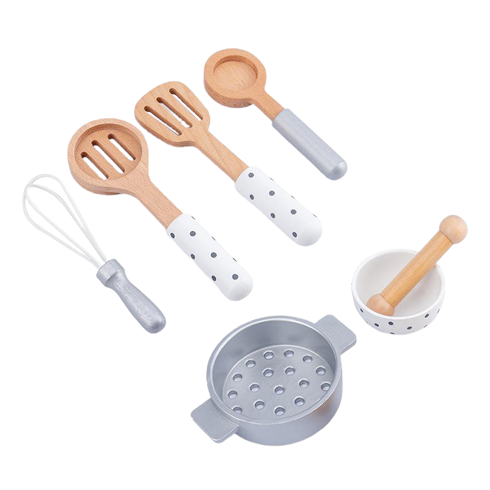 7pcs Kids Wooden Cutting Vegetable Toy Children Pretend Kitchen Food Play Toy for Toddler