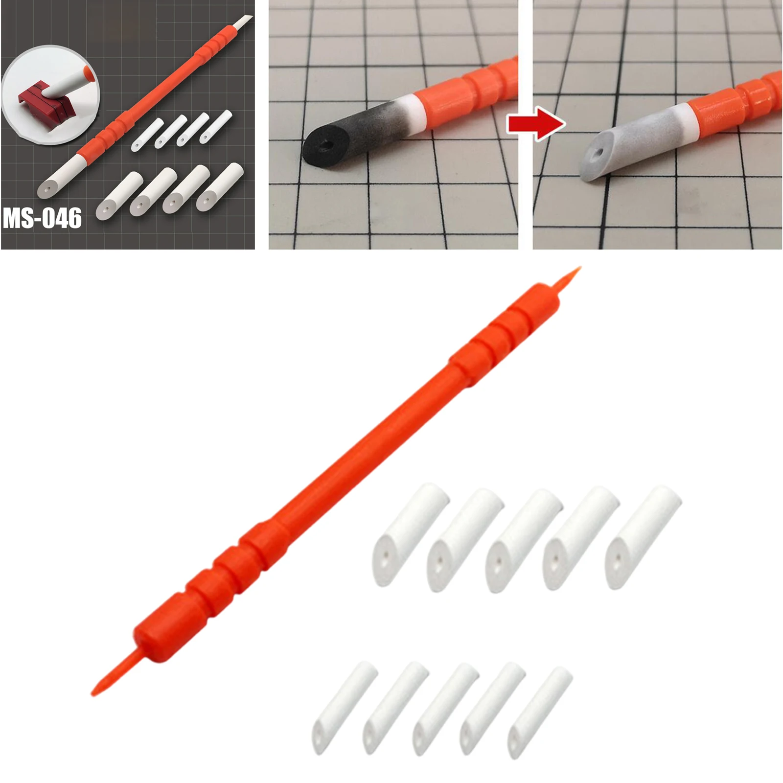 Model Painting Tools, Cleaning Pen, for Aging Seepage Line, Pigment Cleaning, No Trace, Wipe Eraser Stick, Remedial Tool