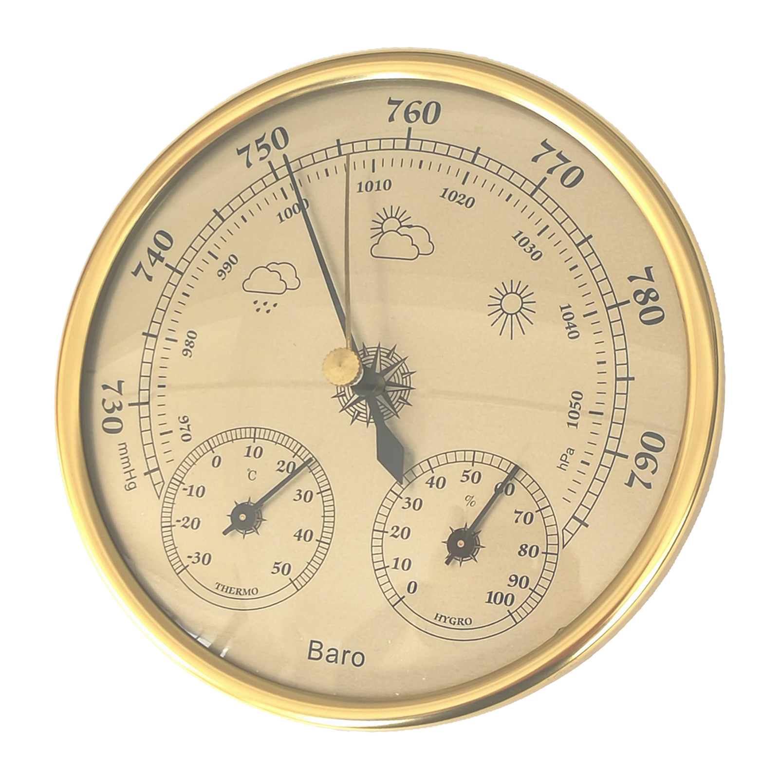 Barometer Thermometer Hygrometer Weather Station Barometric Pressure Temperature Humidity Measurement Easy Reading Display