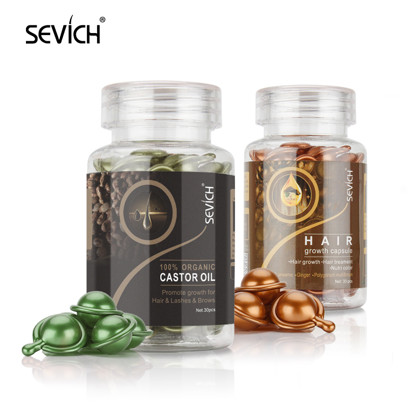 Best of Sevich 2PCS / Set Ginger Hair Growth Capsules Set Hair Vitamin Oil For Hair Loss Repair Treatment Damaged Hair Black Hair Serum Reviews & Tips