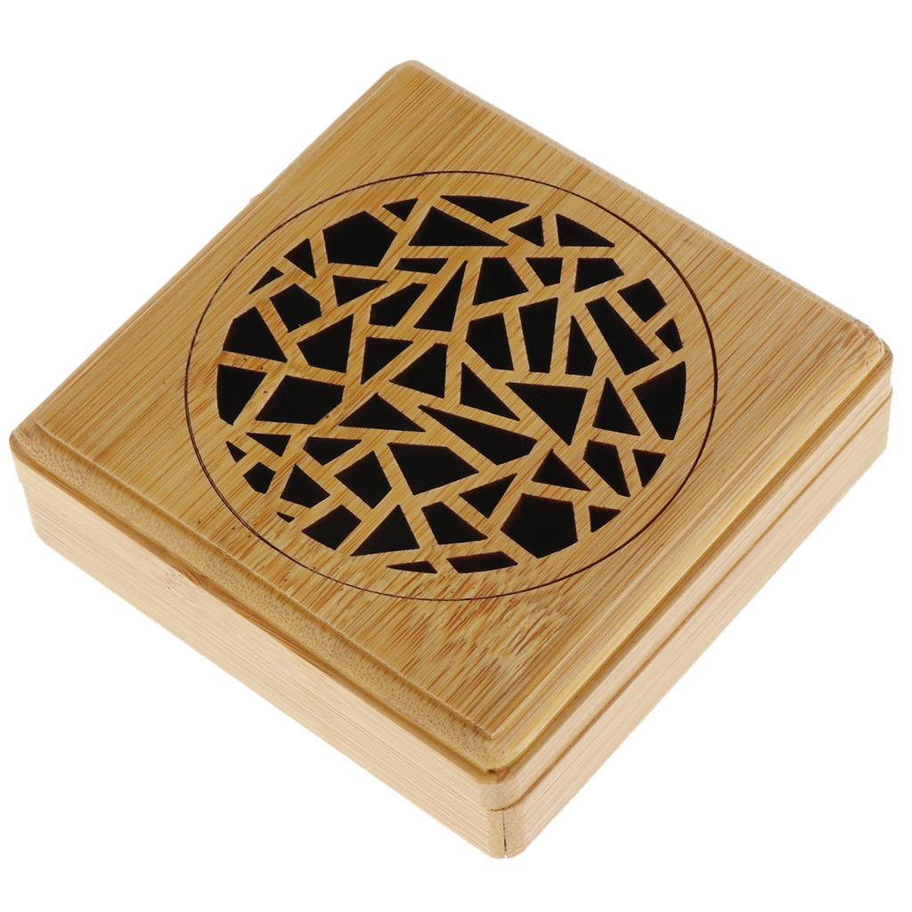 Bamboo Incense Coil Burner Holder within 4 Hours Multi Vintage Patterns Cracked Ice, Wheel, Flower, the Eight Trigrams