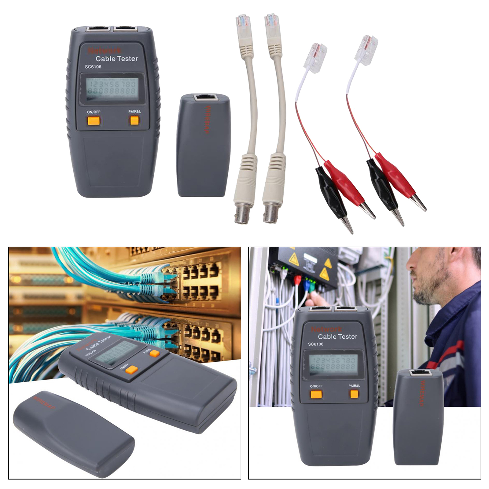 Portable Network Cable  for RJ45 RJ11 LAN Ethernet (-No Battery)