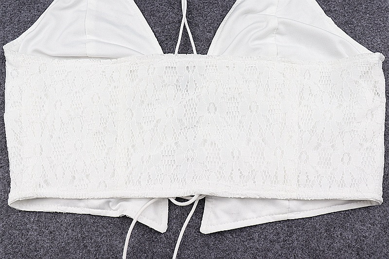 Waliicorners Crop Tops Sleeveless Floral Lace Bandage Tank Tops Lace-up Halter Cami Tops 14 Hca594e963ff5438f8847011de11e6603D