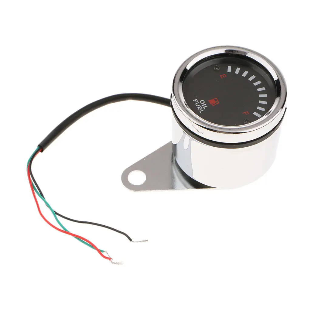 60mm Car Motorcycle Fuel Indicator Fuel Level Meter Gauge LED Universal