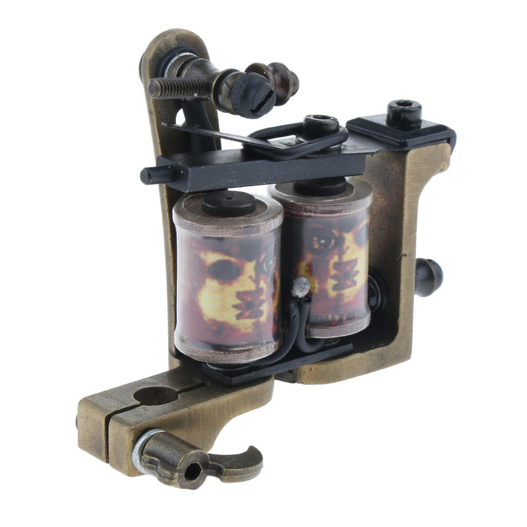 Copper Dual Coil Handmade Tattoo Machine Gun Liner Shader 10 Wraps