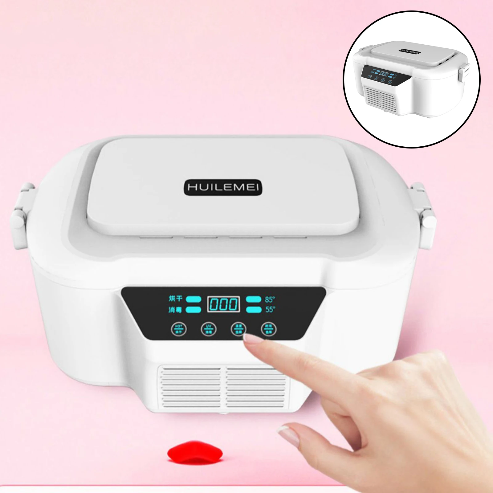 UV Sterilizer Ozone Disinfection Cabinet Mini Towel Toothbrush Underwear Nail Salon Tools Sterilization Case Container US Plug