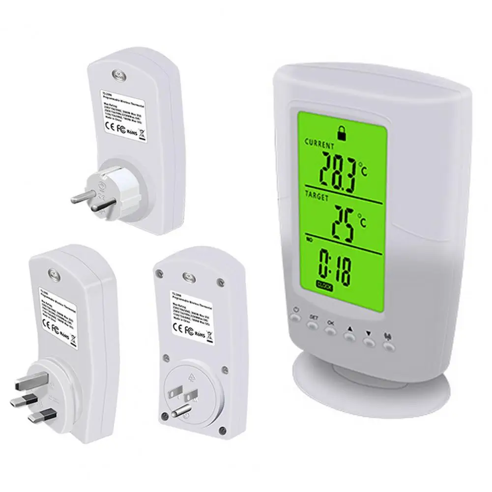 Controlador de temperatura inteligente sem fio programável termostato doméstico soquete