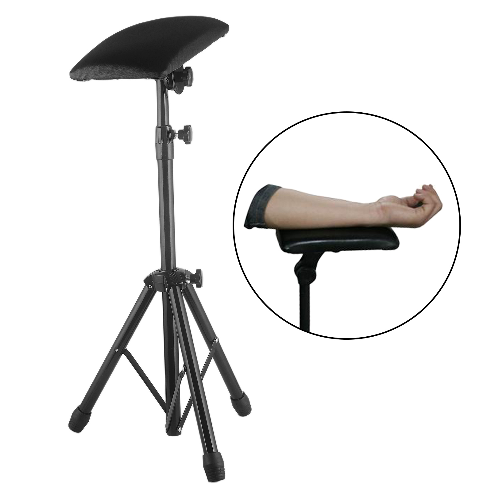 Tattoo Armrest Arm Leg Rest Stand with Adjustable Height Stand Studio Chair