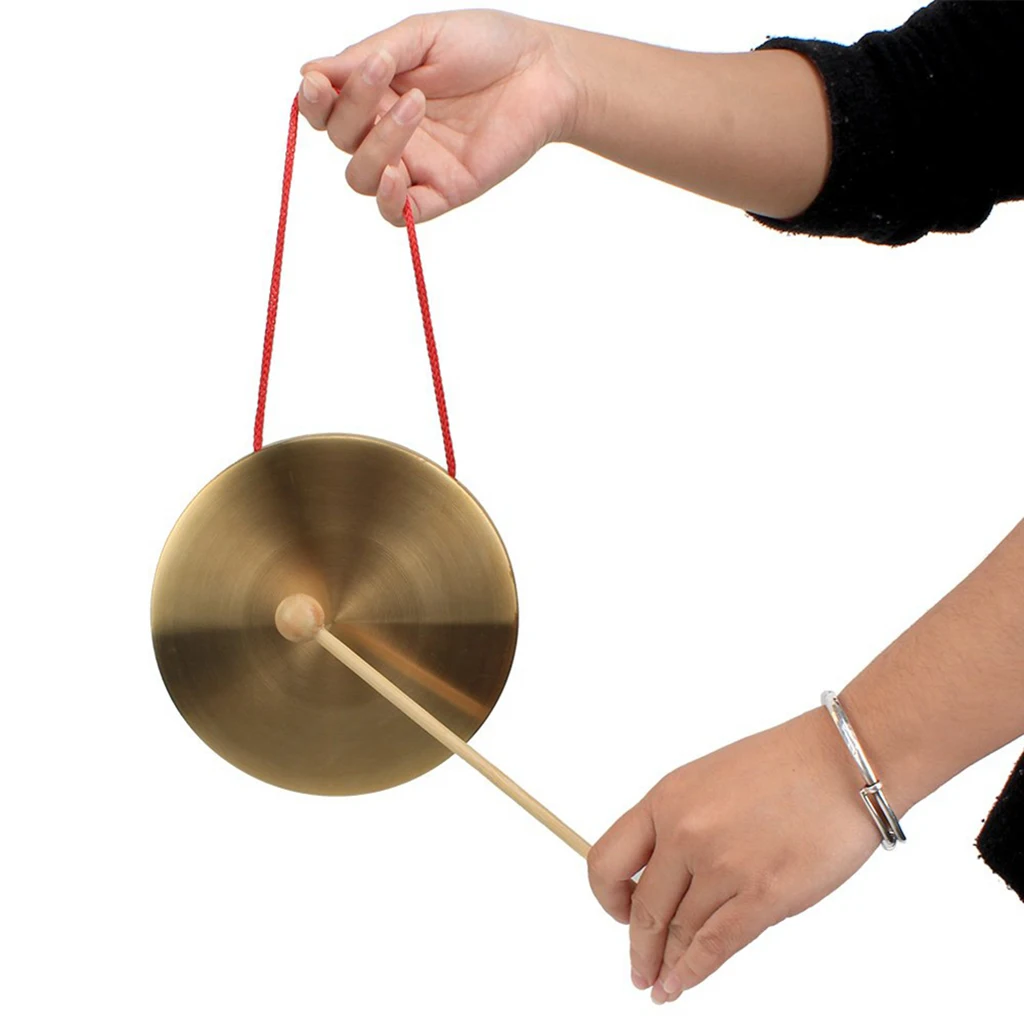 Mini Hand Gong Brass Copper Chapel Opera Percussion with Rounds