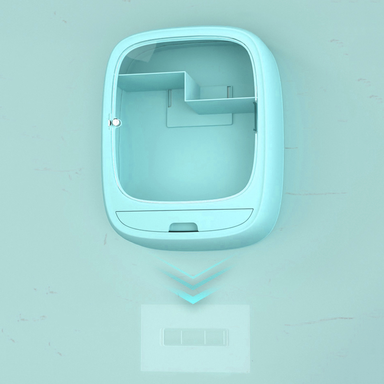 Wall Hanging Makeup Organizer Storage Cosmetic Box Rack for Bathroom, Bedroom, Living Room, Save Space Wall Hanging Makeup Organizer Storage Cosmetic Box Rack for Bathroom, Bedroom, Living Room, Save Space