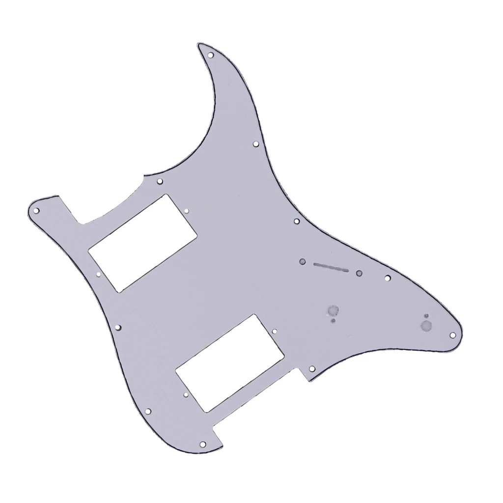 11 Hole HH PVC Guitar Pickguard Scratch Plate for ST SQ White