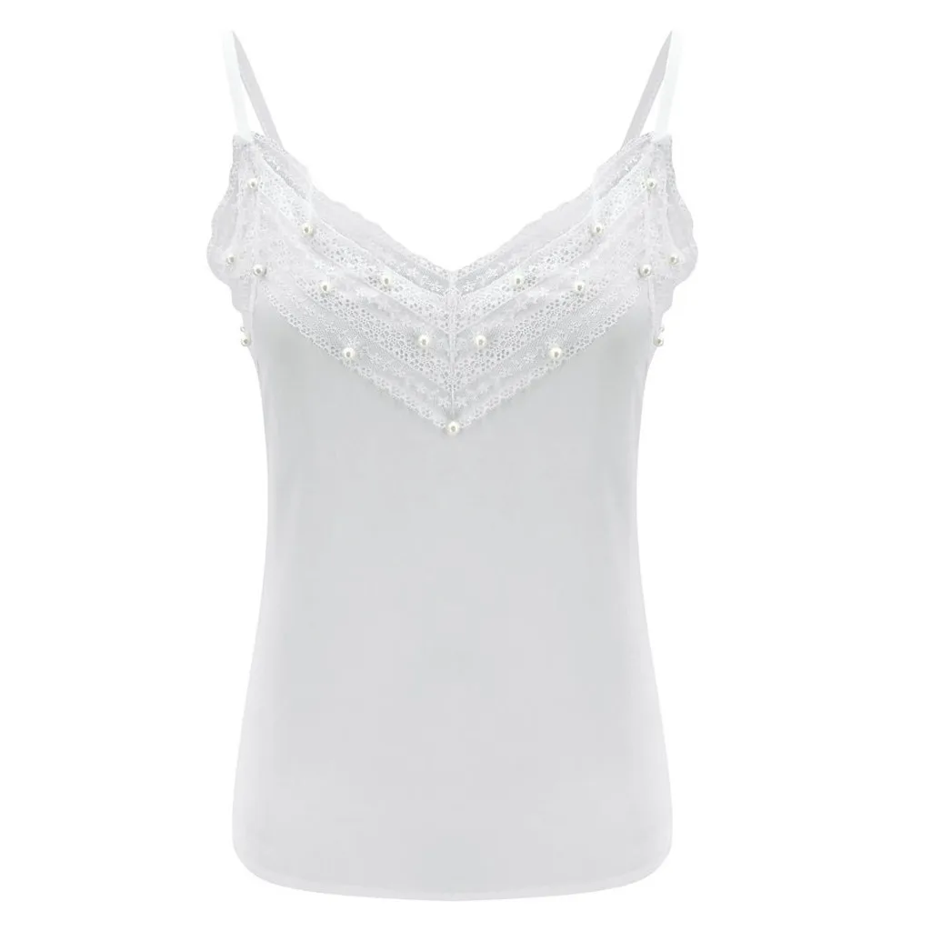 New Women Summer Lace Sleeveless Vest Shirt Tank Tops Blouse T-shirt halter top clothing vests for t-shirt Blouses