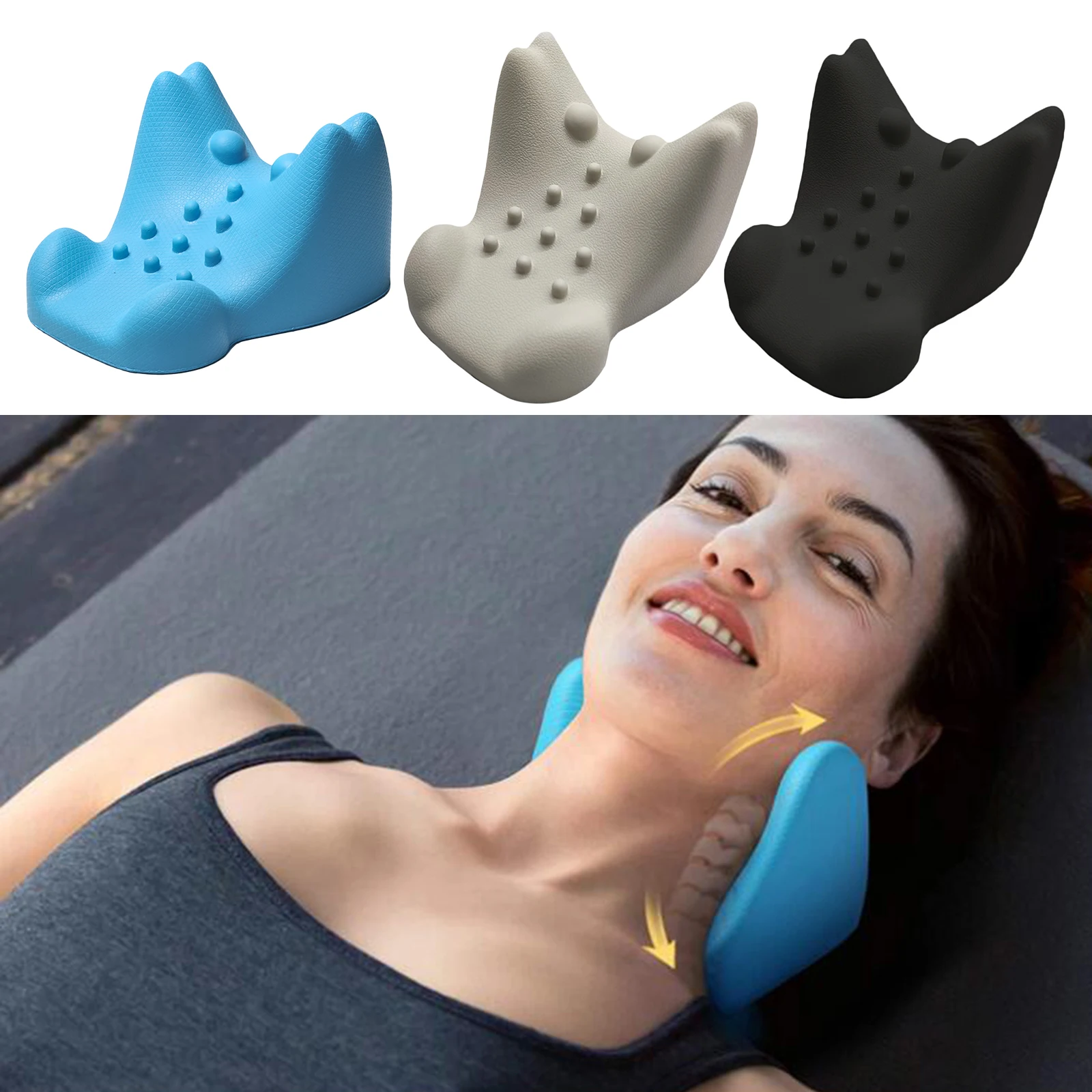 Portable Neck Shoulder Relaxer for Muscle Relax Simple Effective Lightweight Pillow Neck Pain Headache Hammock Traction Rest