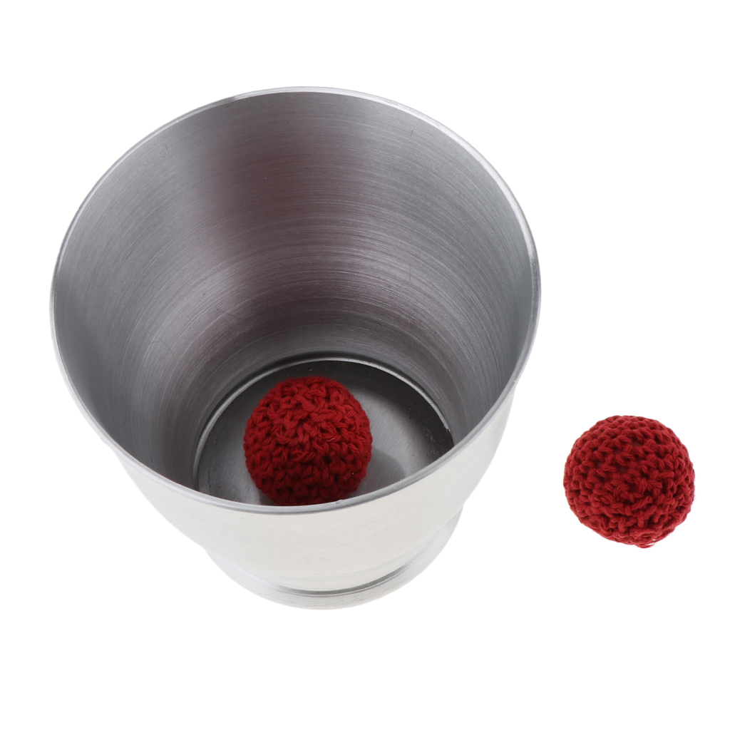 Aluminum Chop Cup - Wide Mouth (Silver,with Magnetism) Magic Tricks Cup and Balls, Close Up Appear Magic Perfeormance