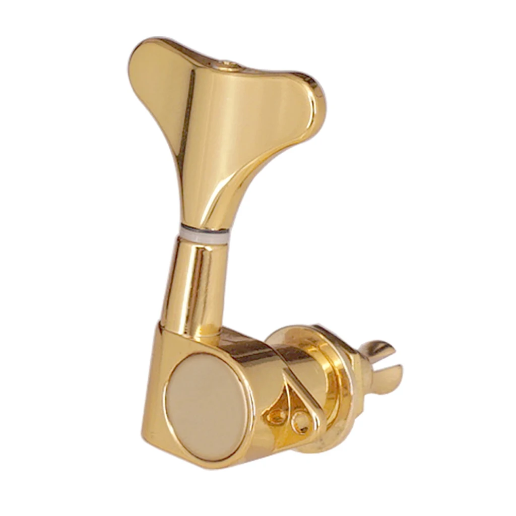 5 Pieces Golden Zinc Alloy Electric Bass Replacement Closed Left & Right Tuning Pegs Tuning Keys Tuners 2L 3R 