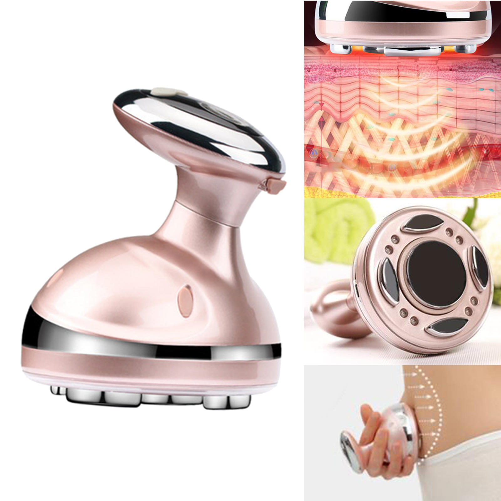 Ultrasonic RF Slimming Instrument Burner Blasting 4 Modes Body Massager for Arm Body Shaping USB Charging Beauty Body Equipment