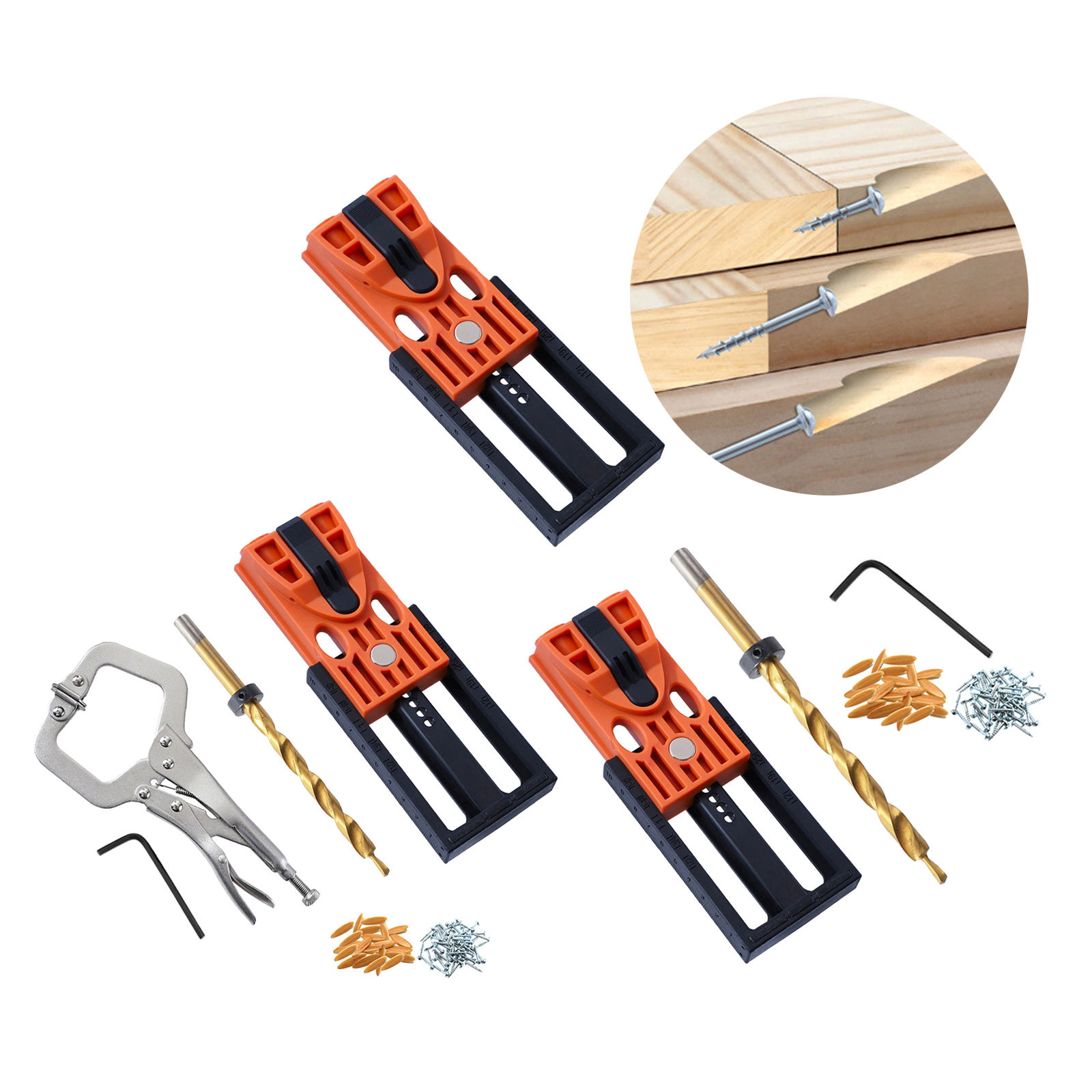 Woodworking Punch Locator Drill Drilling Guide Dowel Jig Kit Hole Opener Template Door Cabinets Portable Precise DIY Hand Tools