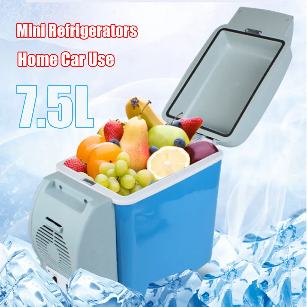 7.5L Mini Car Fridge Refrigerator Warmer Portable Freezer for Home Car Office RV Boat Compact Auto Compressor