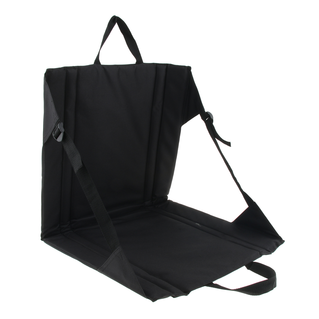 Portable Oxford Stadium Seat Chair Bleacher Cushion with Padded Back Support
