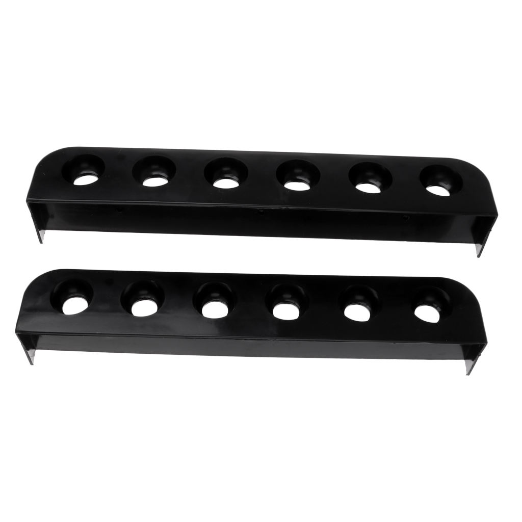 Standard 6 Black Wall Shelf for Billiard Cues for Snooker, Billiard,