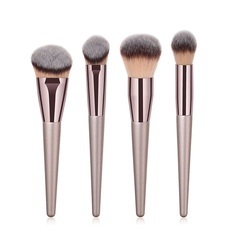 Best of 4 Pcs Champagne Makeup Brushes Set Foundation Powder Blush Blending Concealer Contour Highligh Face Beauty Women Make Up Tools Reviews & Tips