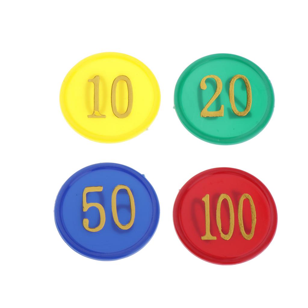 160-Pack Plastic Game Chips Set Counters for Poker, Mahjong, Roulette, Blackjack, Bingo Games