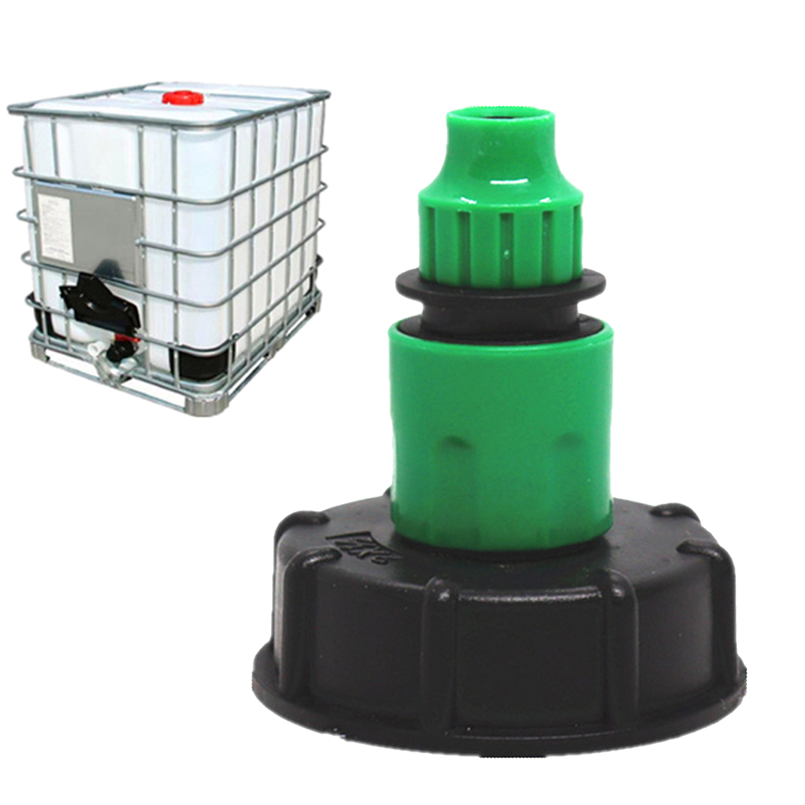 IBC Tank Adapter, Water Oil Container Coarse Thread Drain Valves Adapter, For IBC Barrel Drums Faucet Accessory