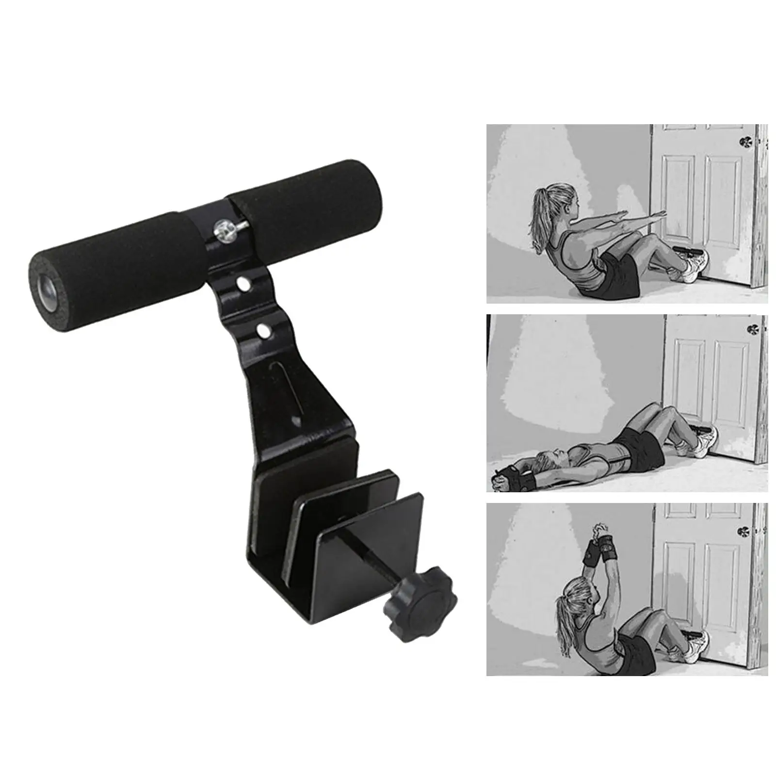 Adjustable Portable Black Sit up Bar Doorway Equipment for Gym Workout Home