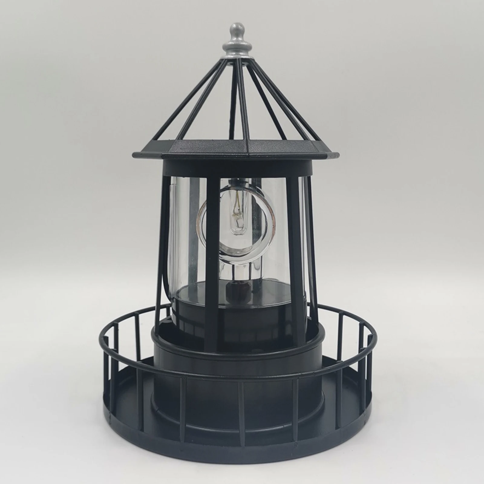 Lighthouse Solar LED Light Garden Yard Outdoor Decoration Smart Sensor Beacon Rotating Lamp