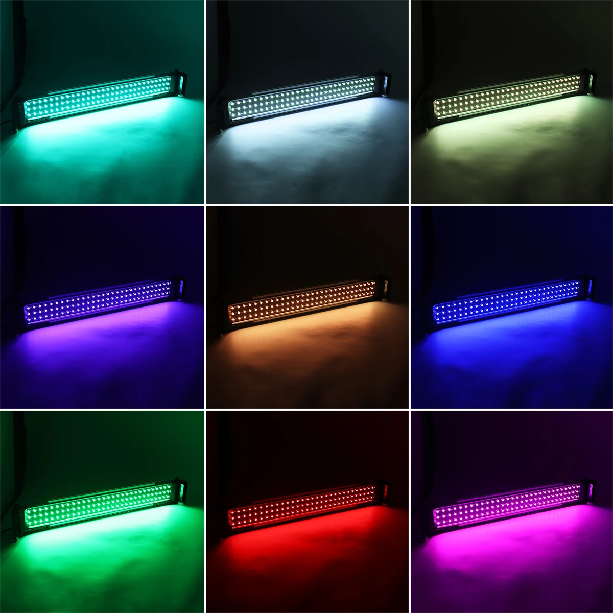 Full Spectrum LED Aquarium Lights RGB Fish Tank Light Extendable Brackets Lamp with Remote Control underwater solar lights