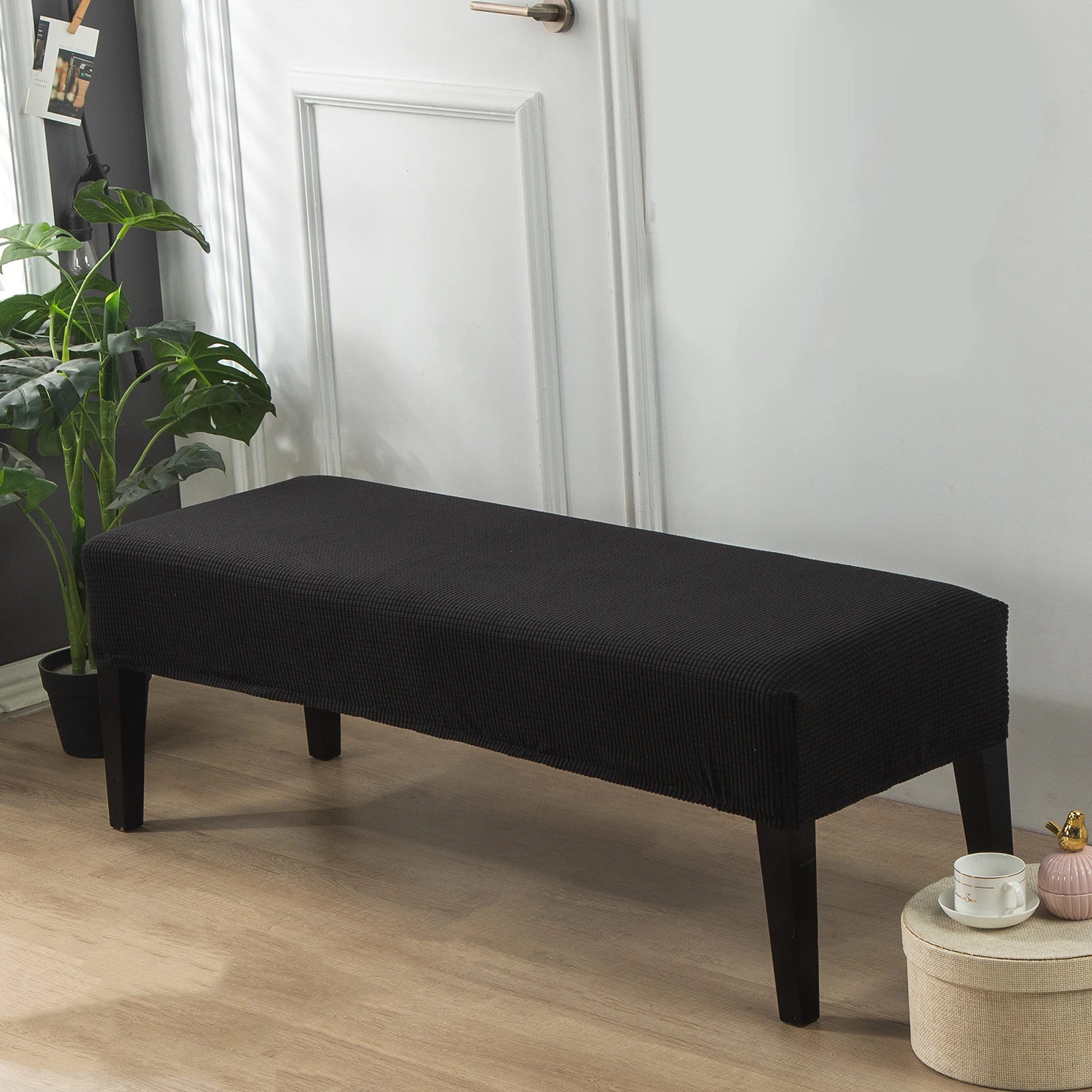 Polyester Jacquard Fabric Bench Cover Bench Slipcover, Easy Install