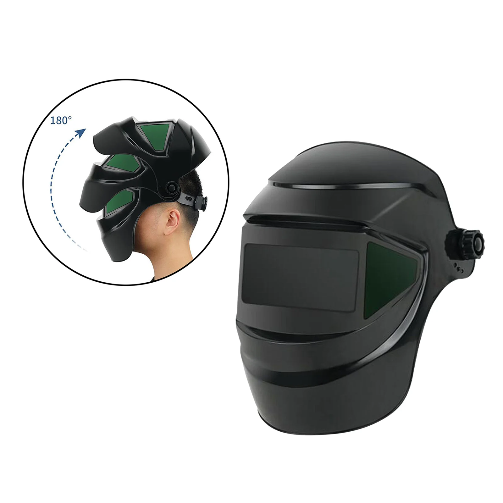 s Large View True Color Welding Helmets Hood   Shade Protector Power Grinding, Black