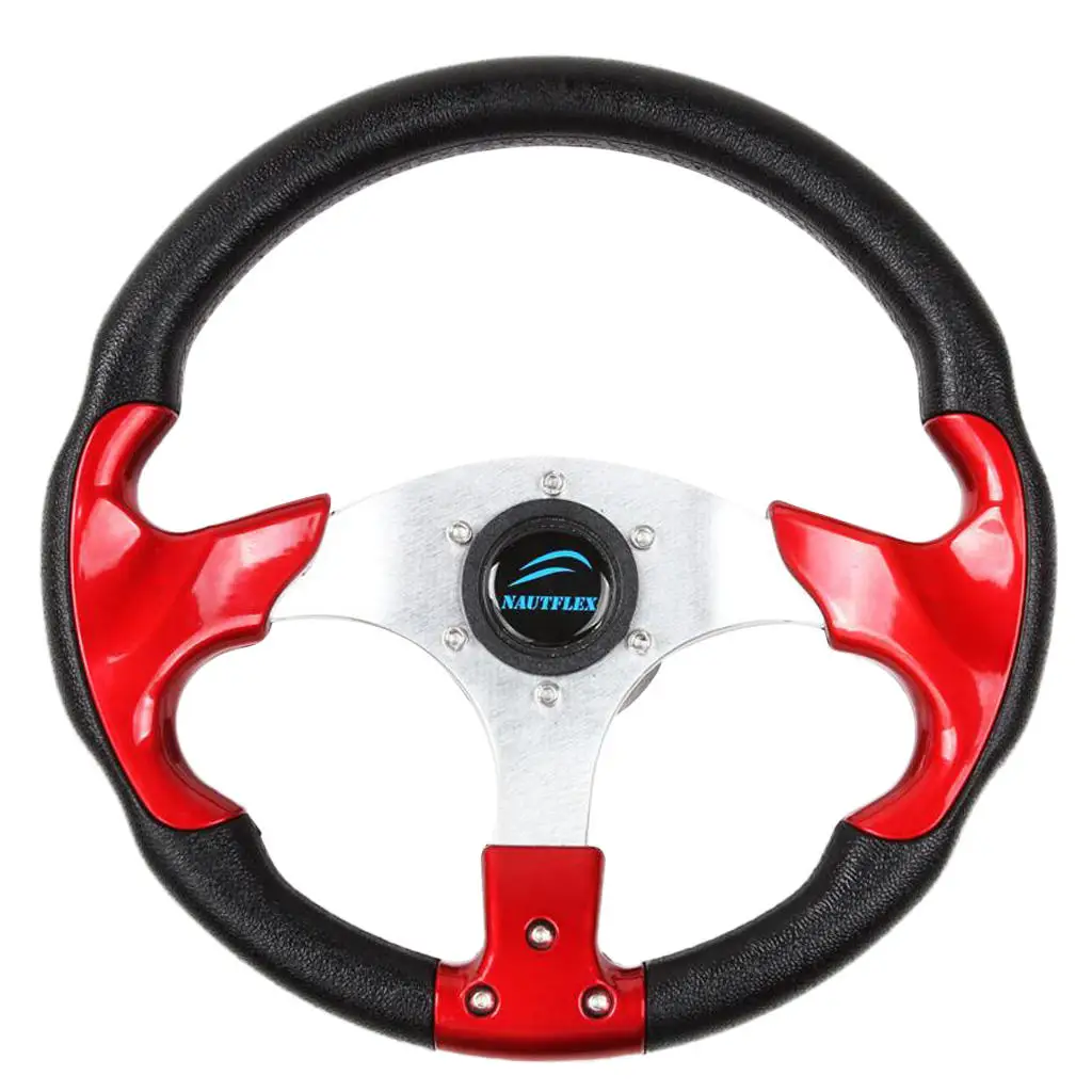 Boat Steering Wheel, 3 Spoke - Marine Yacht Sports Wheel, for 3/4inch (19 mm) Tapered Shaft