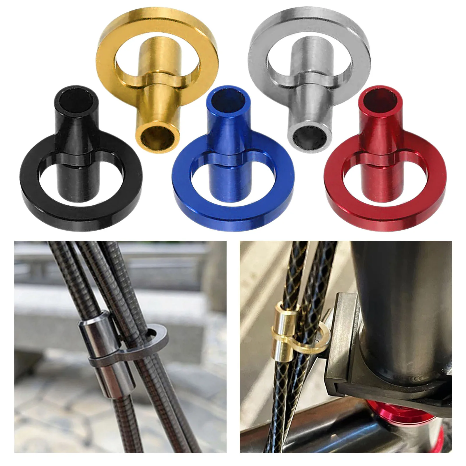Bicycle Oil Tube Fixed Clips For Brompton Bike Brake Guide Cable Tube Fixed Clamp Frame Buckle Organizer Accessories
