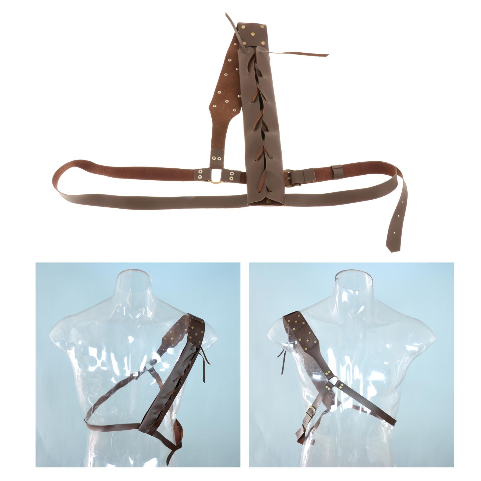 Medieval Sword Belt Shoulder Sheath Scabbard Holder Adult Men Larp Knight Battle Weapon Costume Rapier Ring Belt Strap Holster