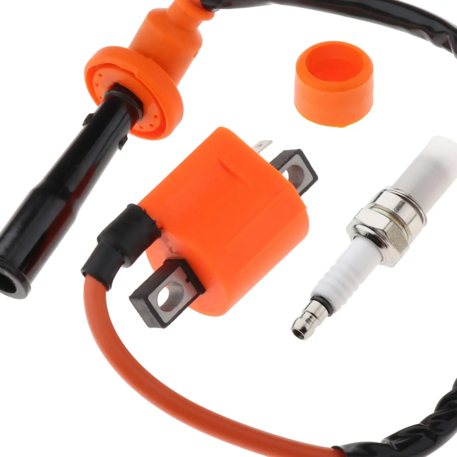 Ignition Coil and Spark Plug,Fit for Suzuki LTZ400 Quadsport 2003-2013,Replace 33410-09F00-Orange