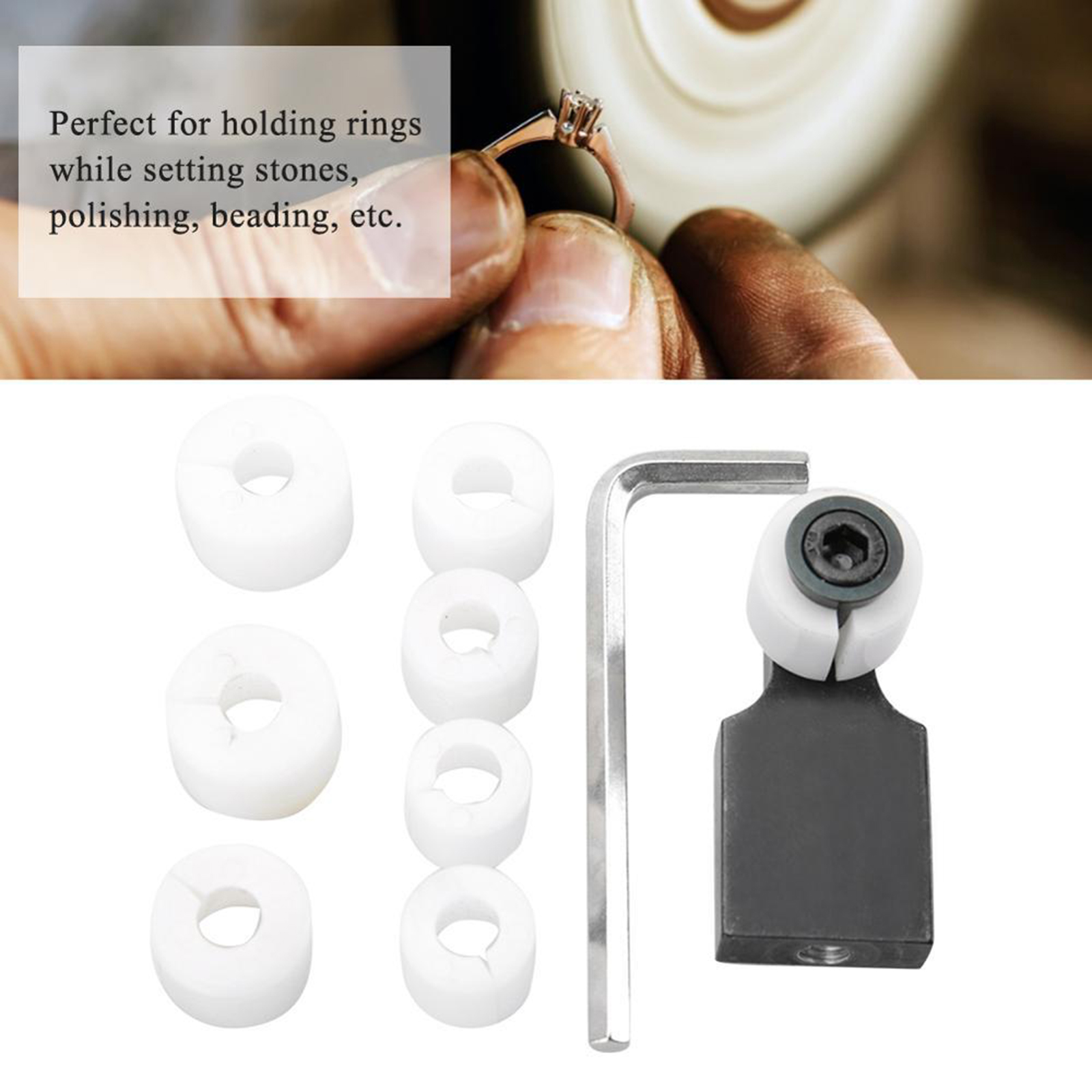 Ring Setting Jewelry Ring Processing Tool Setter Clamp Channel Diamond Fixture Tool Kit for Ring Setting Expanding