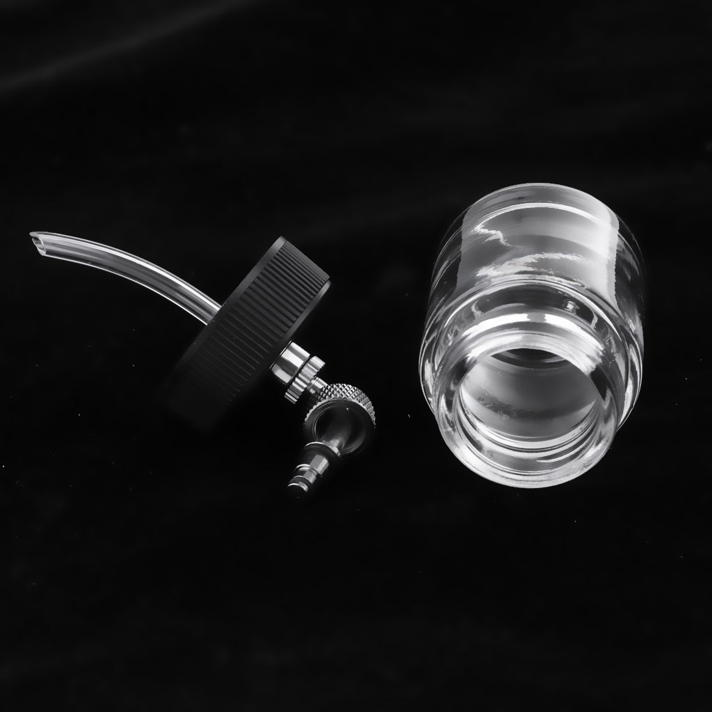 22CC Clear Dual-Action Side-Pot Airbrush Glass Bottle Airbrushing Paint Cup