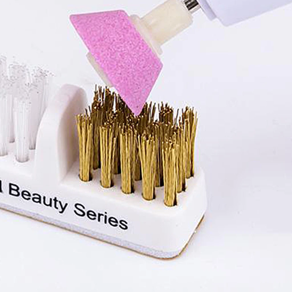 Steel Wire Brush Mini Drill Bits Cleaning Brush for Nail Drill Bit Art