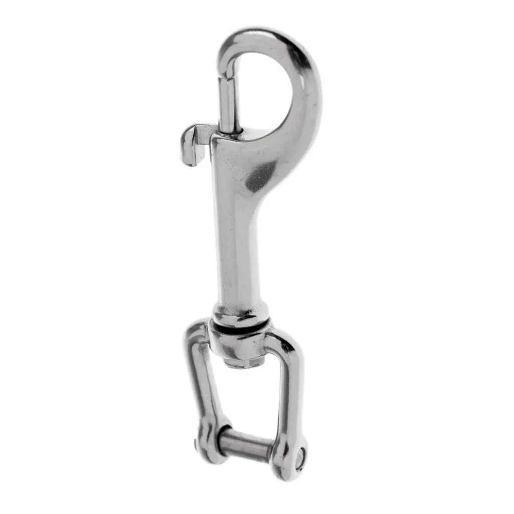 Hook Fastener Hook Clip Dog Clasps Carabiners Swivel Stainless Steel - 8.5x2.3cm